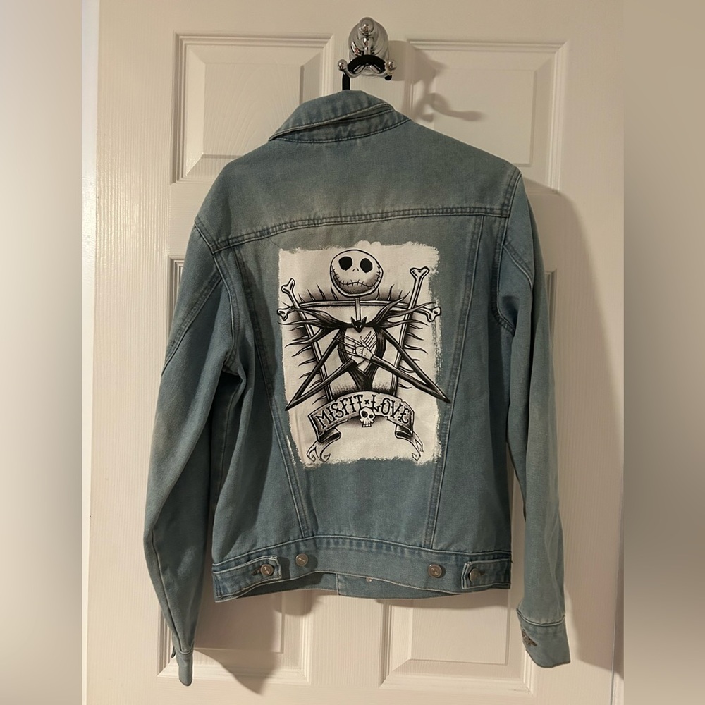 Disney Jack Skellington Nightmare before Xmas Denim XS Jacket